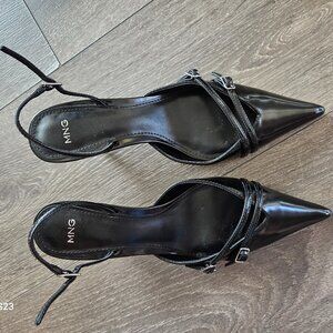 Leather Sling Back Shoe